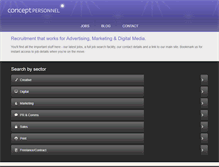 Tablet Screenshot of conceptpersonnel.co.uk